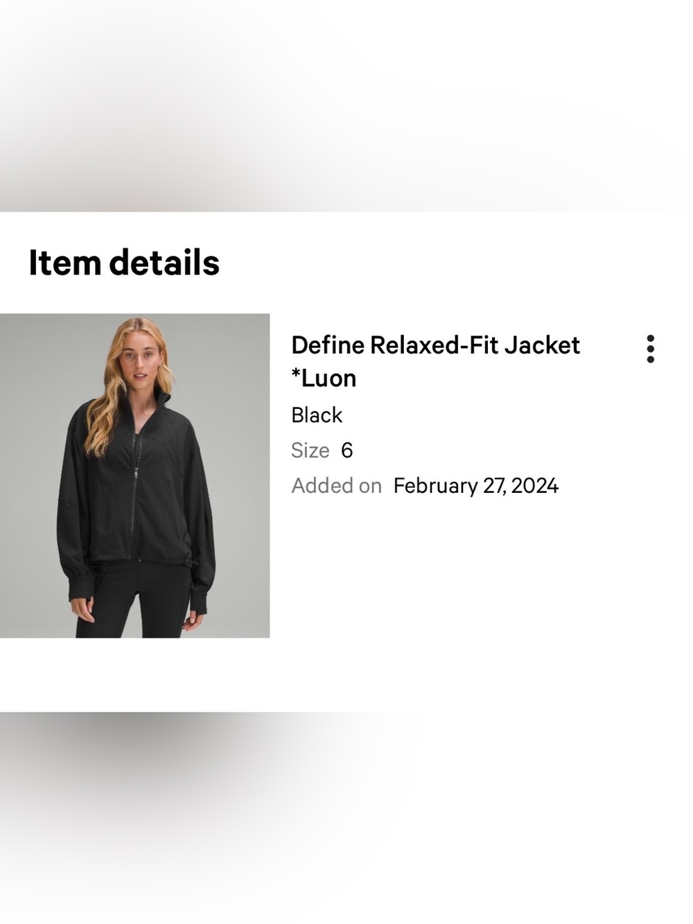 lululemon athletica Define Relaxed-Fit Jacket - Black